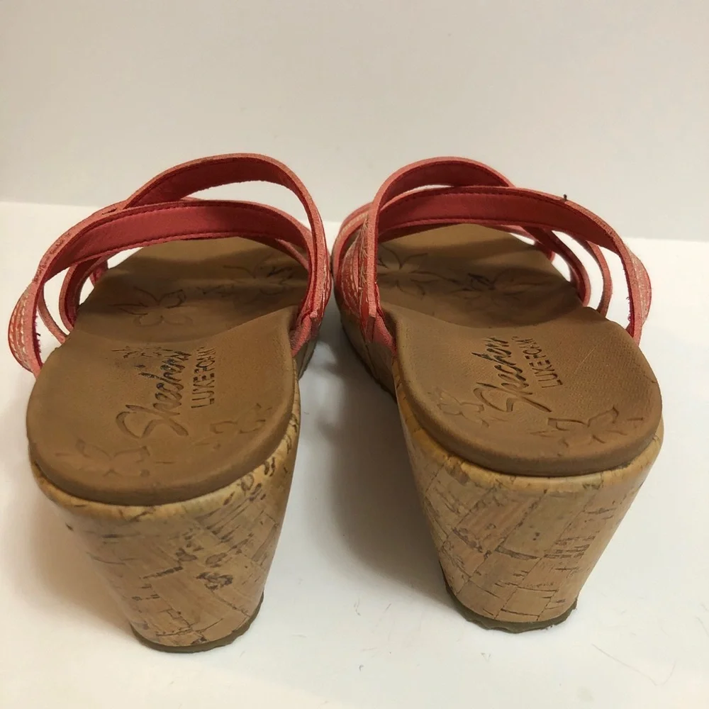 Women Shoes Skechers Beverlee Luxe Foam Wedge in Coral Size 7.5